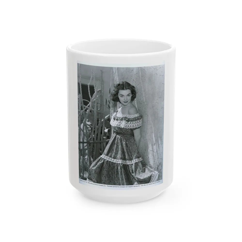 Barbara Rush #93 (Vintage Female Icon) White Coffee Mug-15oz-Go Mug Yourself