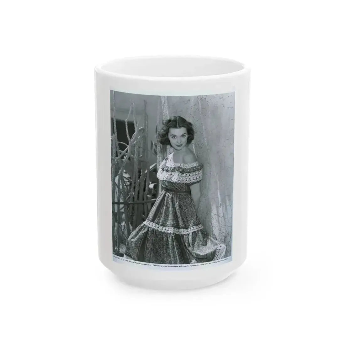 Barbara Rush #93 (Vintage Female Icon) White Coffee Mug 15oz - Go Mug Yourself