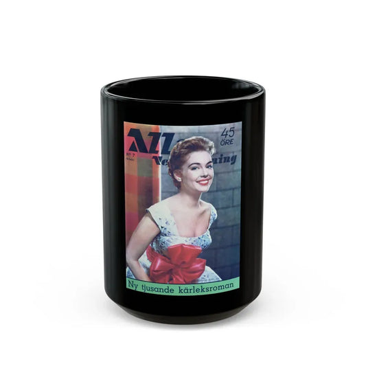 Barbara Rush #94 - Mag. Cover (Vintage Female Icon) Black Coffee Mug 15oz - Go Mug Yourself