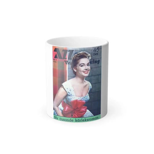 Barbara Rush #94 - Mag. Cover (Vintage Female Icon) Color Changing Mug 11oz 11oz - Go Mug Yourself