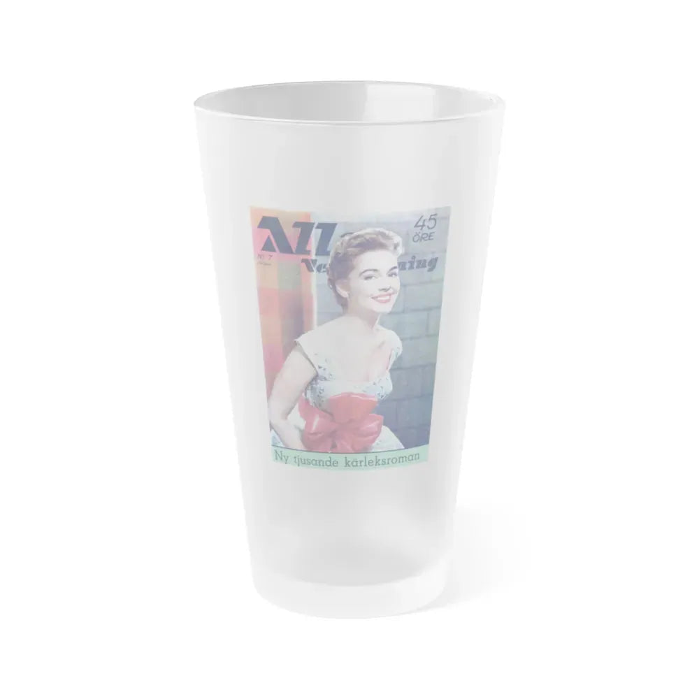 Barbara Rush #94 - Mag. Cover (Vintage Female Icon) Frosted Pint Glass 16oz 16oz Frosted - Go Mug Yourself