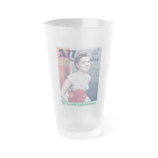 Barbara Rush #94 - Mag. Cover (Vintage Female Icon) Frosted Pint Glass 16oz 16oz Frosted - Go Mug Yourself