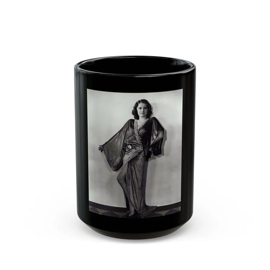 Barbara Stanwyck #10 (Vintage Female Icon) Black Coffee Mug-15oz-Go Mug Yourself