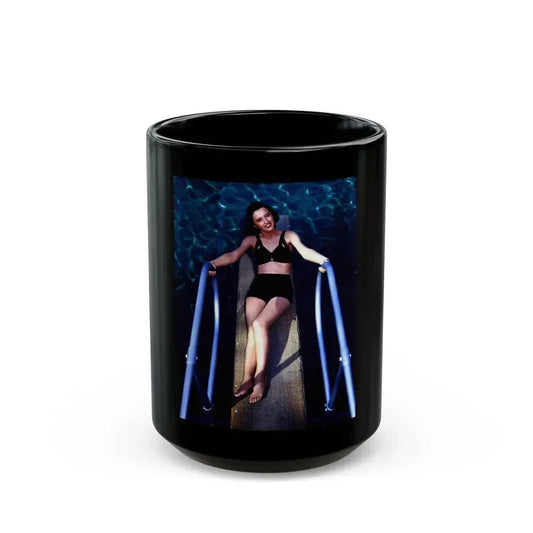 Barbara Stanwyck #134 (Vintage Female Icon) Black Coffee Mug 15oz - Go Mug Yourself