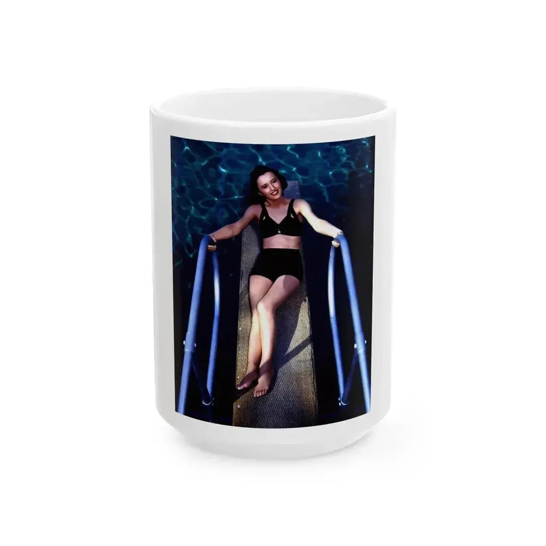 Barbara Stanwyck #134 (Vintage Female Icon) White Coffee Mug 15oz - Go Mug Yourself