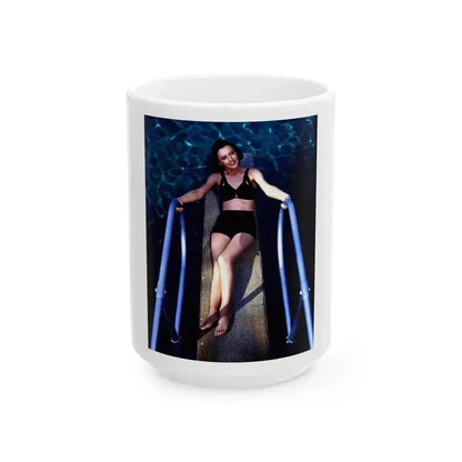 Barbara Stanwyck #134 (Vintage Female Icon) White Coffee Mug 15oz - Go Mug Yourself