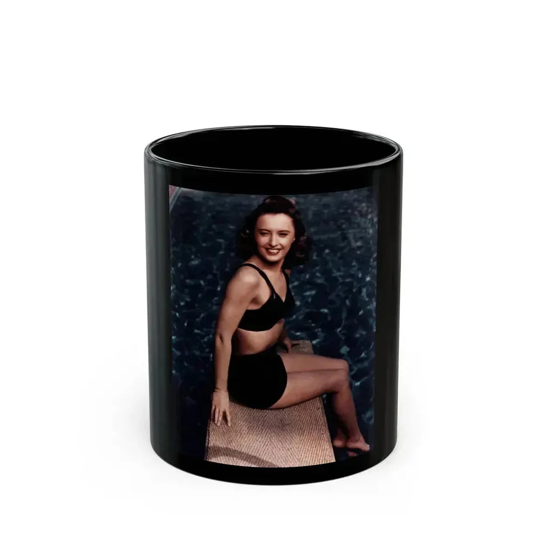 Barbara Stanwyck #150 (Vintage Female Icon) Black Coffee Mug 11oz - Go Mug Yourself