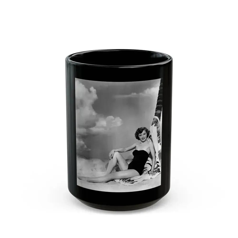 Barbara Stanwyck #151 (Vintage Female Icon) Black Coffee Mug 15oz - Go Mug Yourself