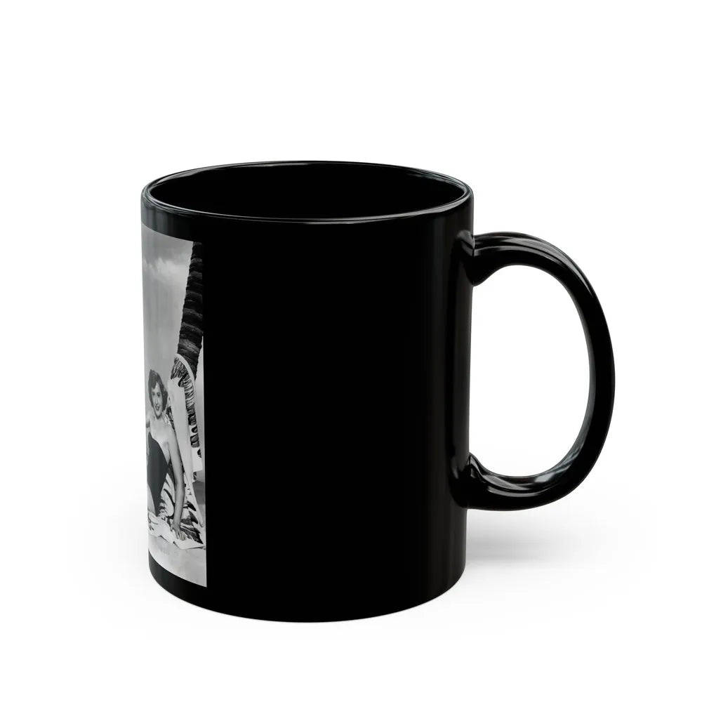 Barbara Stanwyck #151 (Vintage Female Icon) Black Coffee Mug-Go Mug Yourself