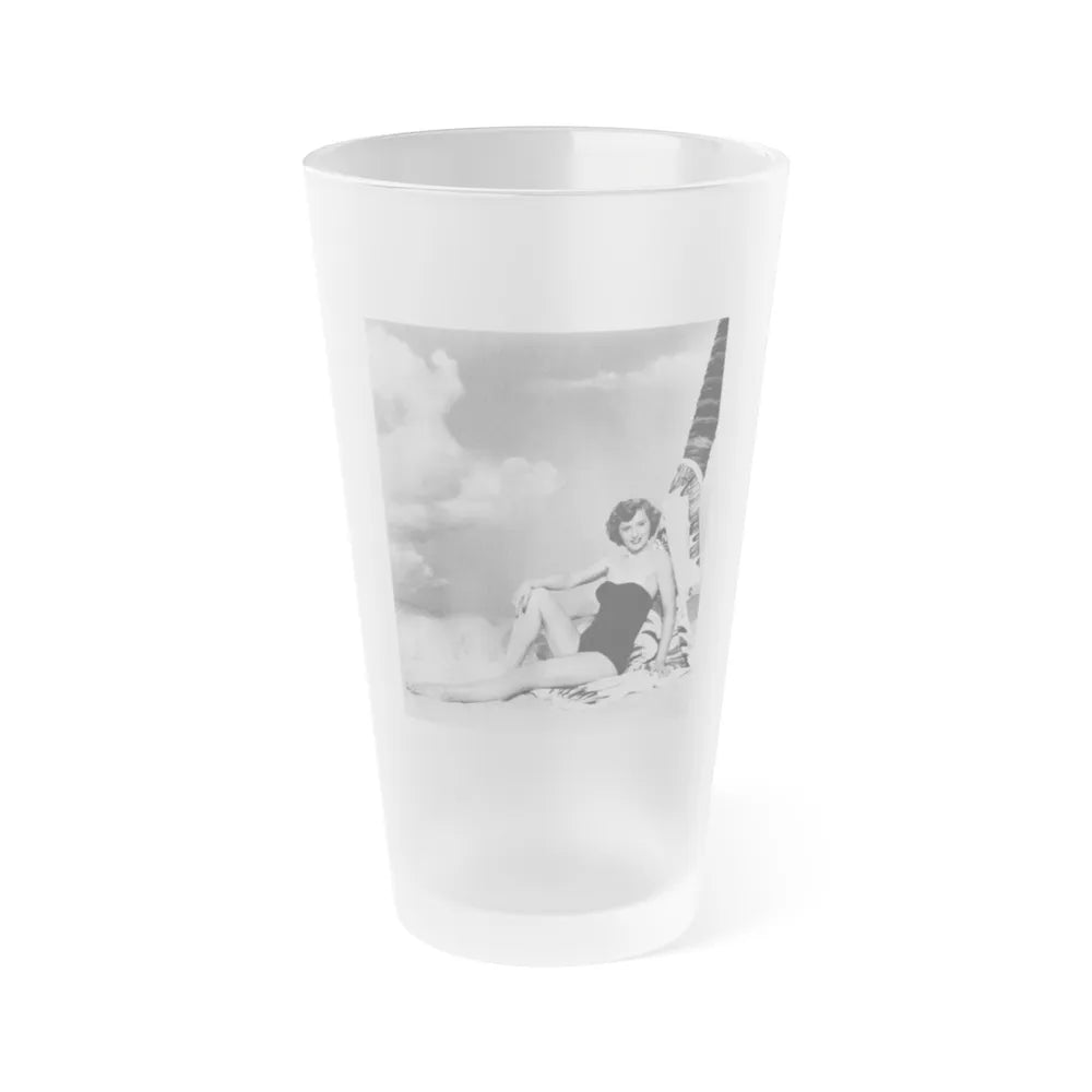 Barbara Stanwyck #151 (Vintage Female Icon) Frosted Pint Glass 16oz-16oz-Frosted-Go Mug Yourself