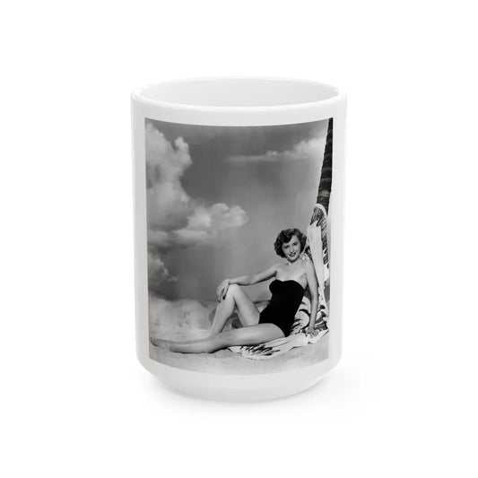 Barbara Stanwyck #151 (Vintage Female Icon) White Coffee Mug-15oz-Go Mug Yourself