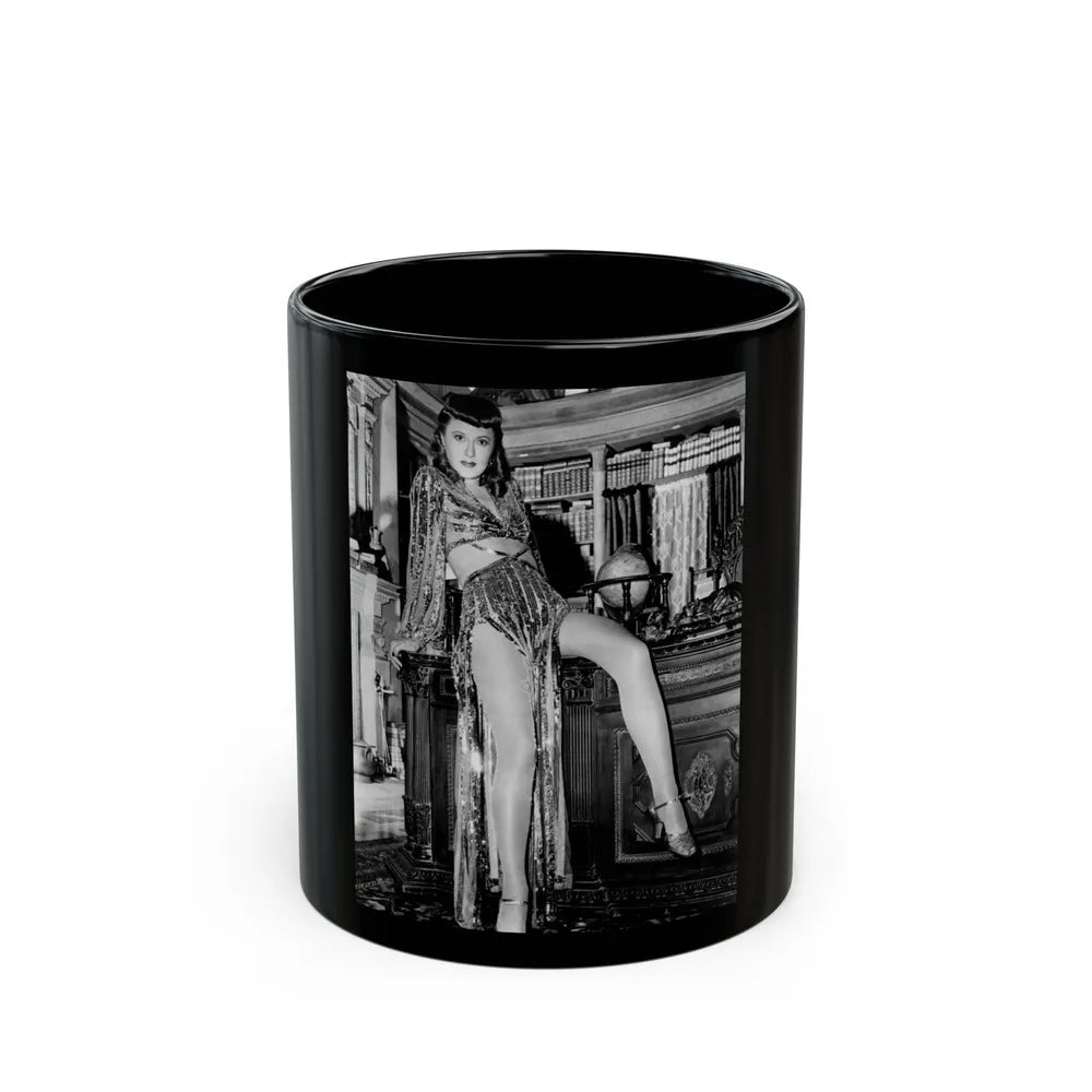 Barbara Stanwyck #152 (Vintage Female Icon) Black Coffee Mug-11oz-Go Mug Yourself