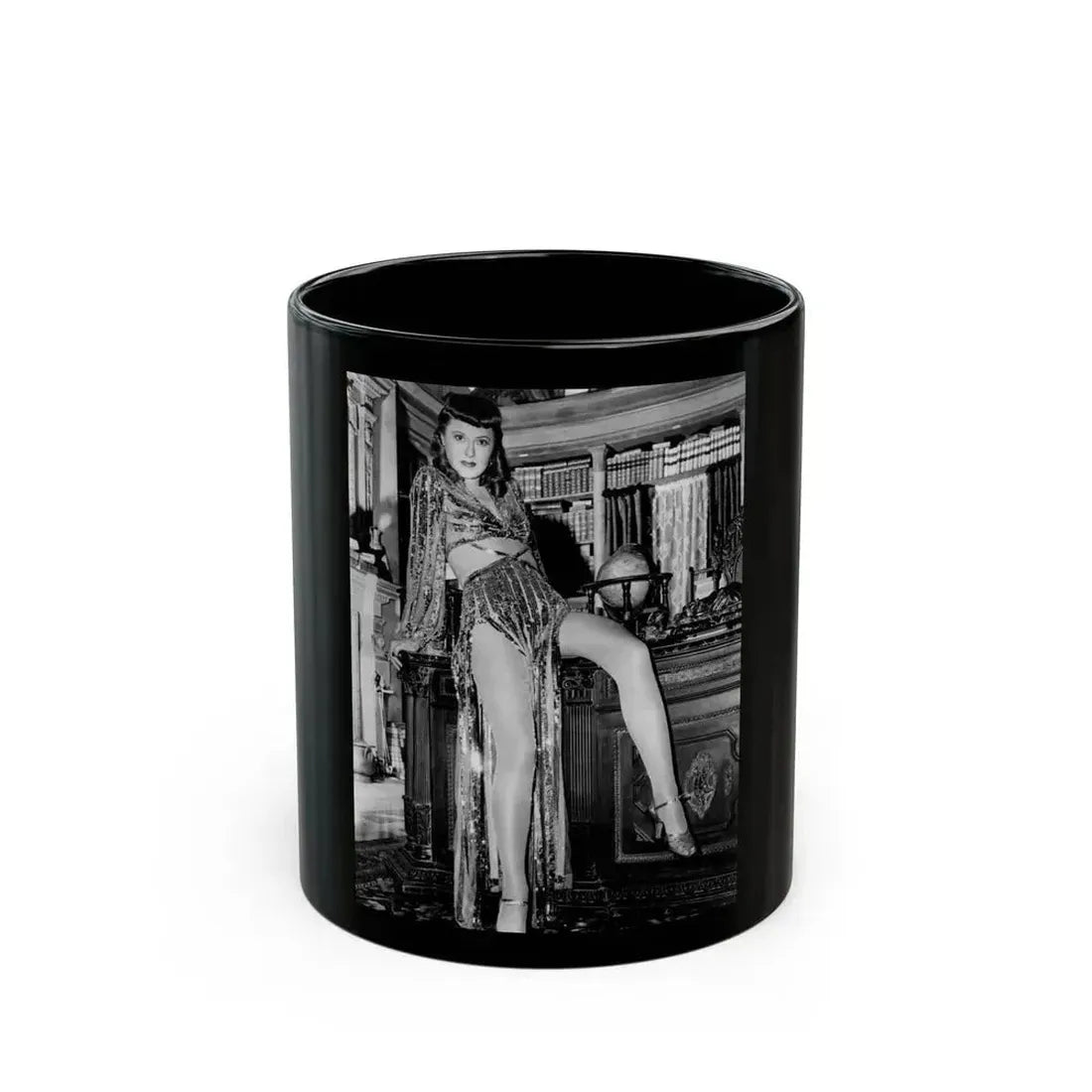 Barbara Stanwyck #152 (Vintage Female Icon) Black Coffee Mug 11oz - Go Mug Yourself