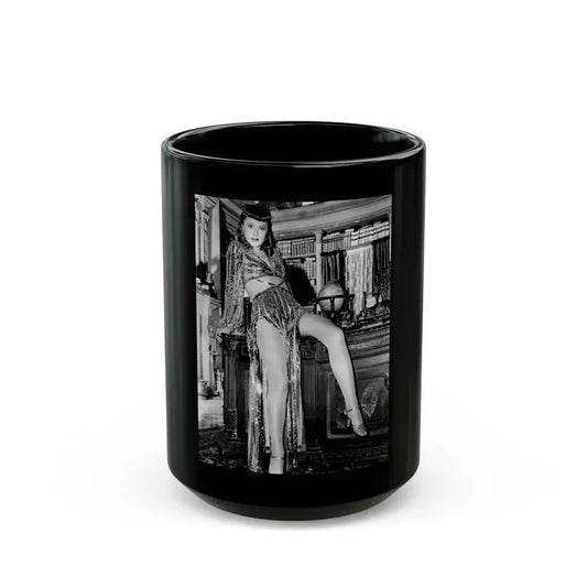Barbara Stanwyck #152 (Vintage Female Icon) Black Coffee Mug 15oz - Go Mug Yourself