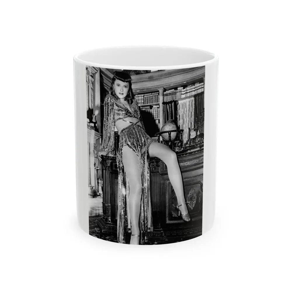 Barbara Stanwyck #152 (Vintage Female Icon) White Coffee Mug-11oz-Go Mug Yourself