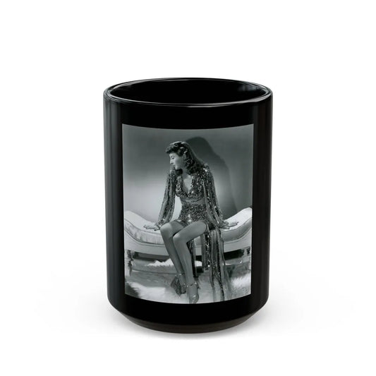 Barbara Stanwyck #153 (Vintage Female Icon) Black Coffee Mug-15oz-Go Mug Yourself