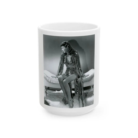 Barbara Stanwyck #153 (Vintage Female Icon) White Coffee Mug-15oz-Go Mug Yourself