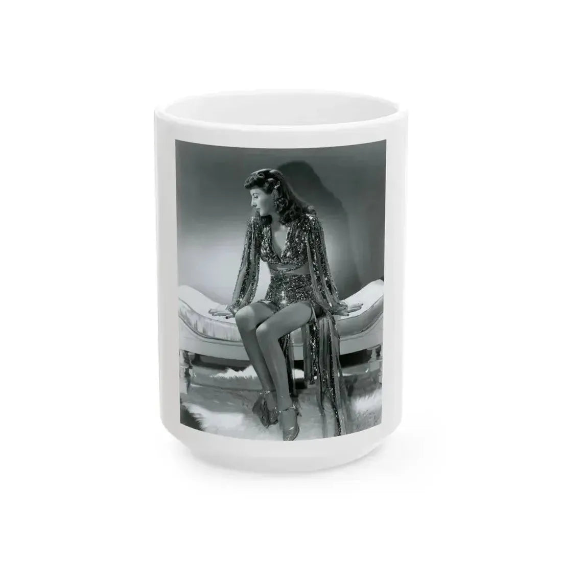 Barbara Stanwyck #153 (Vintage Female Icon) White Coffee Mug 15oz - Go Mug Yourself