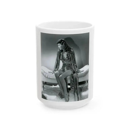 Barbara Stanwyck #153 (Vintage Female Icon) White Coffee Mug 15oz - Go Mug Yourself
