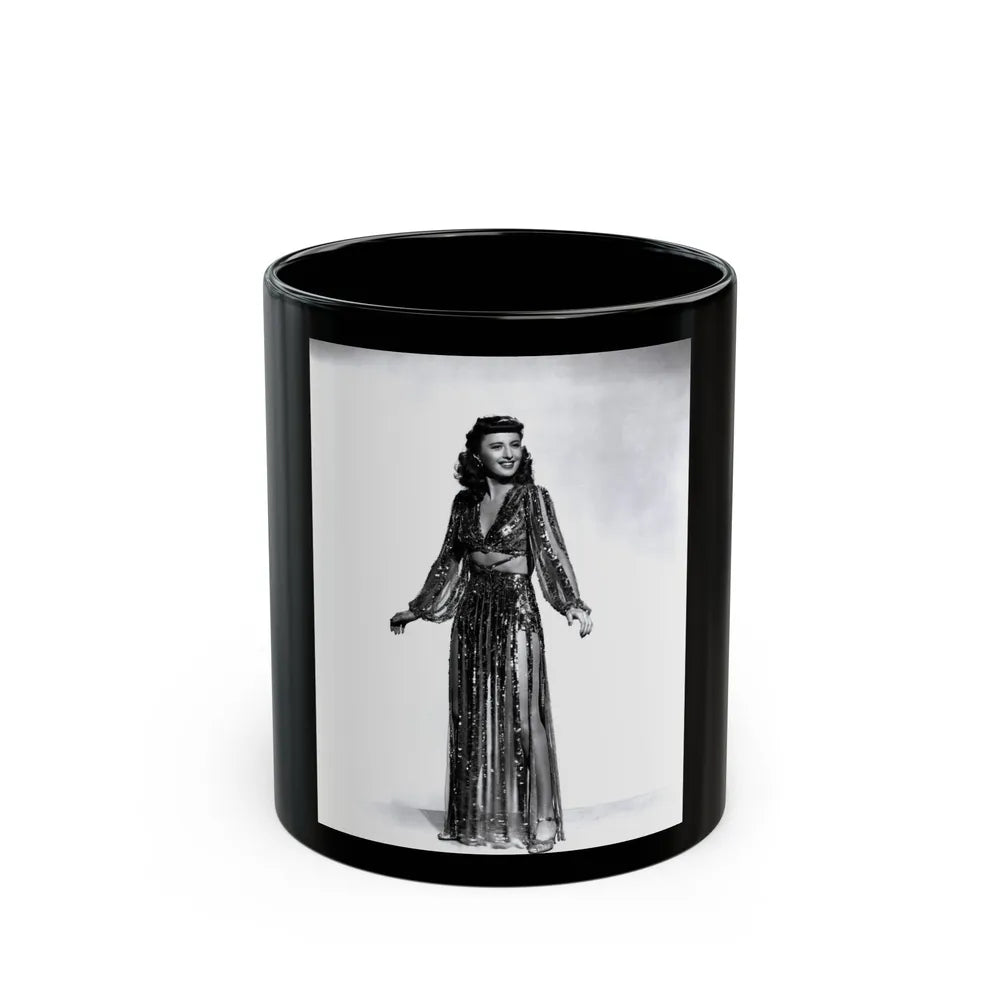 Barbara Stanwyck #154 (Vintage Female Icon) Black Coffee Mug-11oz-Go Mug Yourself