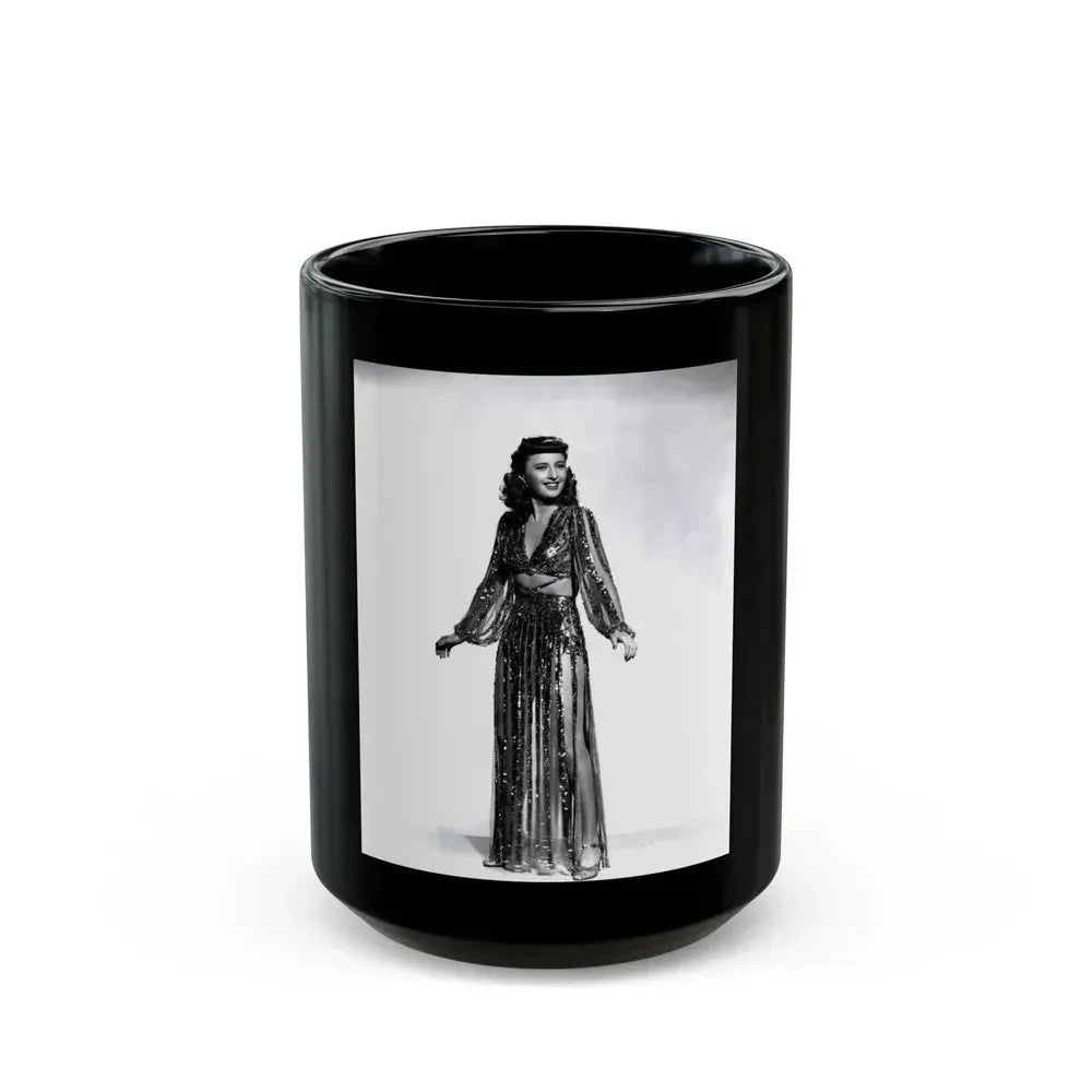 Barbara Stanwyck #154 (Vintage Female Icon) Black Coffee Mug 15oz - Go Mug Yourself