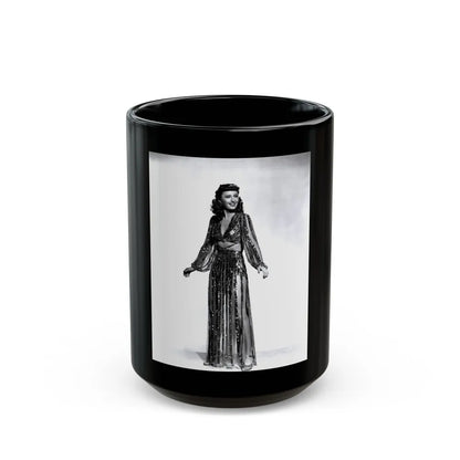 Barbara Stanwyck #154 (Vintage Female Icon) Black Coffee Mug-15oz-Go Mug Yourself