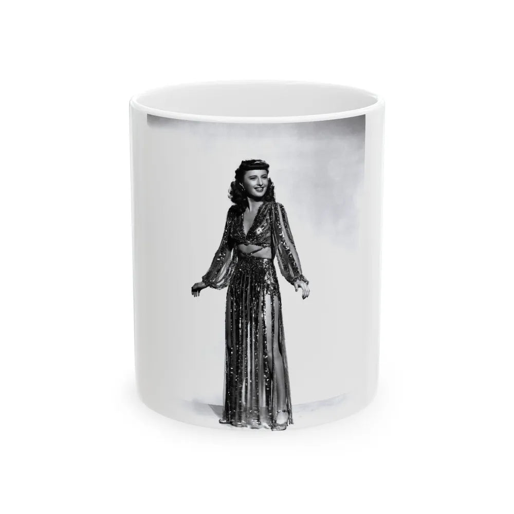 Barbara Stanwyck #154 (Vintage Female Icon) White Coffee Mug-11oz-Go Mug Yourself