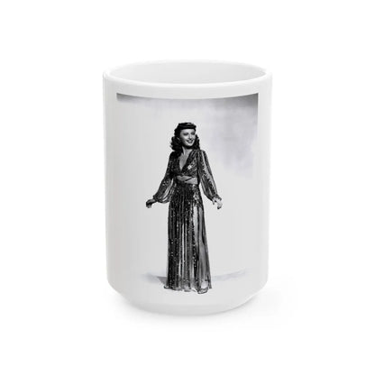 Barbara Stanwyck #154 (Vintage Female Icon) White Coffee Mug-15oz-Go Mug Yourself