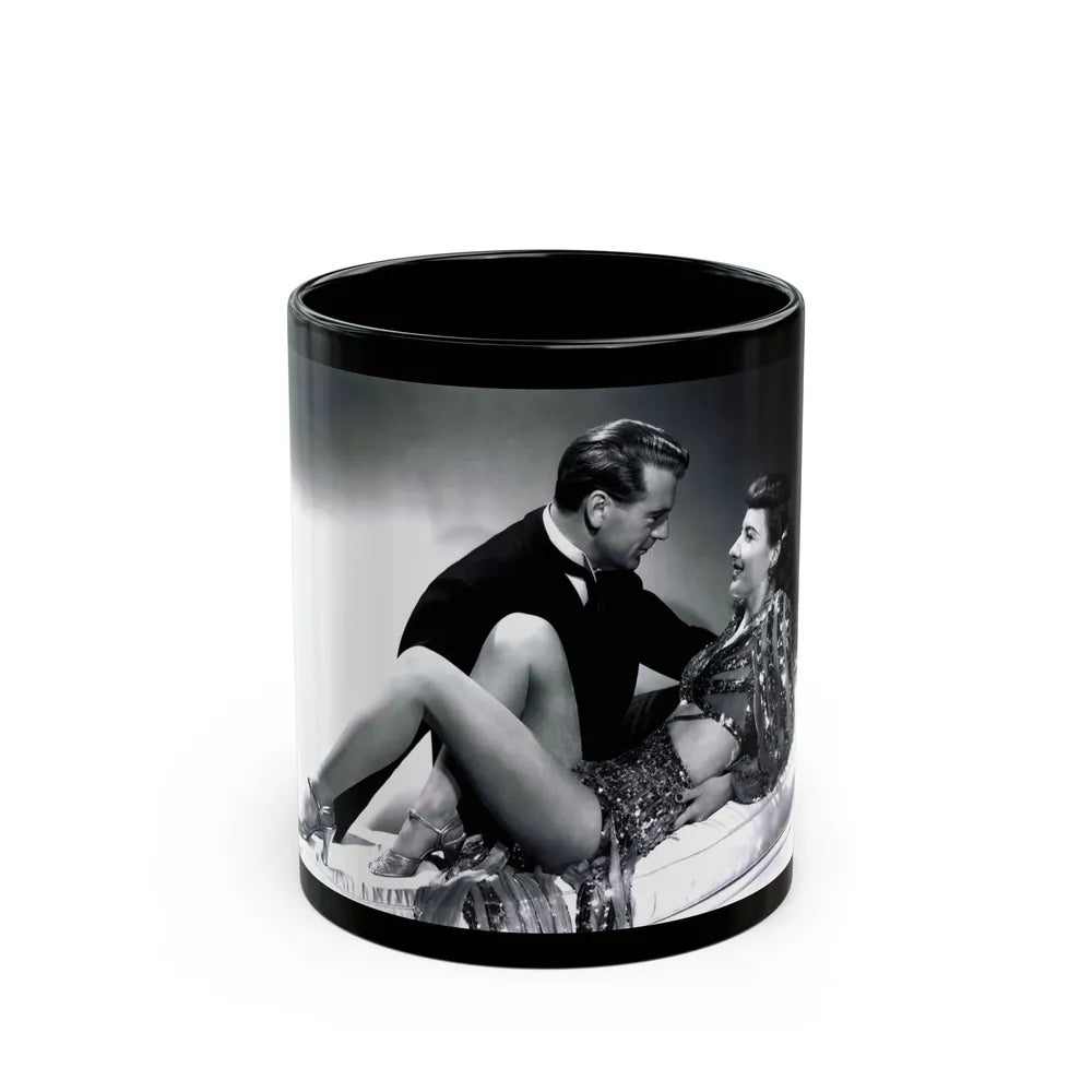 Barbara Stanwyck #155 (Vintage Female Icon) Black Coffee Mug-11oz-Go Mug Yourself