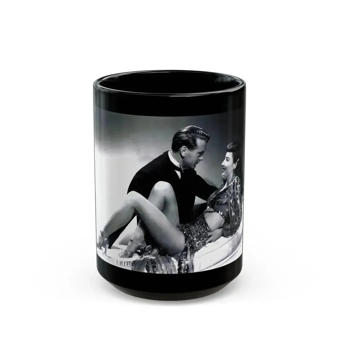 Barbara Stanwyck #155 (Vintage Female Icon) Black Coffee Mug 15oz - Go Mug Yourself