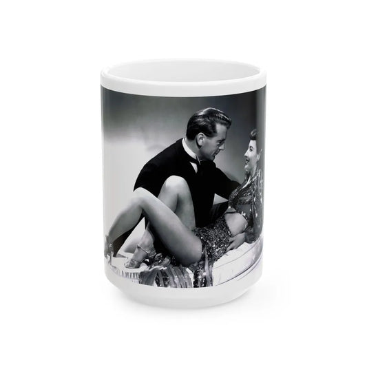 Barbara Stanwyck #155 (Vintage Female Icon) White Coffee Mug-15oz-Go Mug Yourself