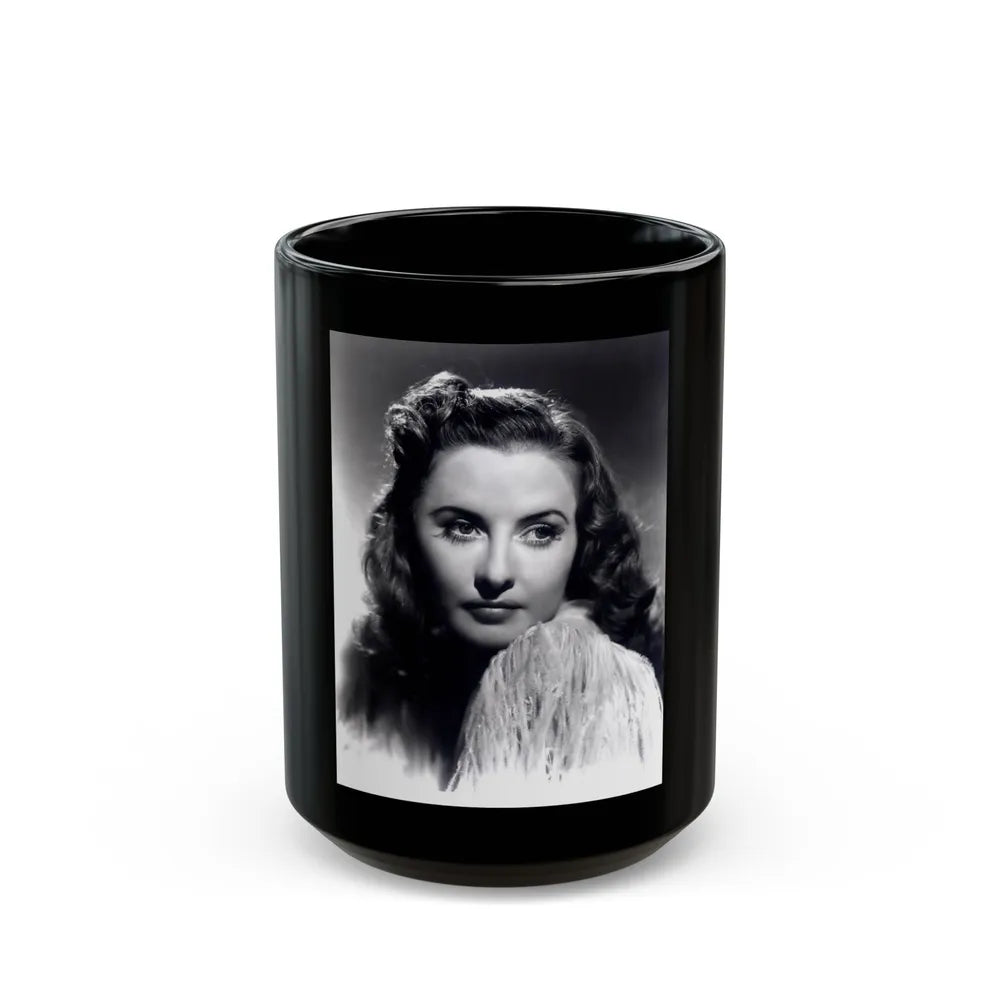 Barbara Stanwyck #156 (Vintage Female Icon) Black Coffee Mug-15oz-Go Mug Yourself