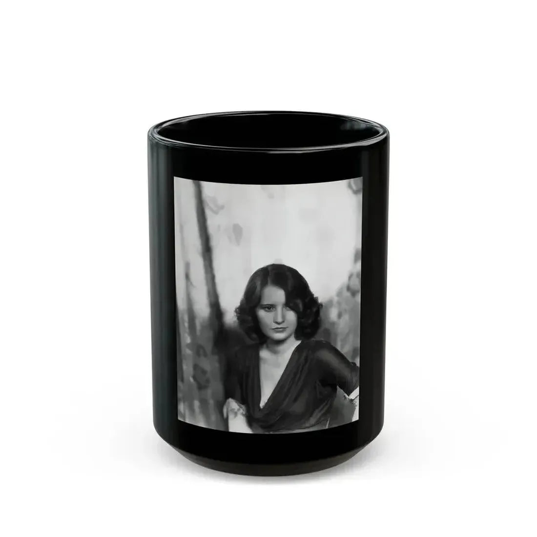 Barbara Stanwyck #157 (Vintage Female Icon) Black Coffee Mug 15oz - Go Mug Yourself