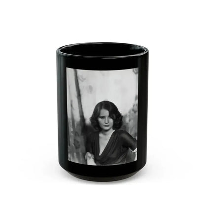 Barbara Stanwyck #157 (Vintage Female Icon) Black Coffee Mug 15oz - Go Mug Yourself