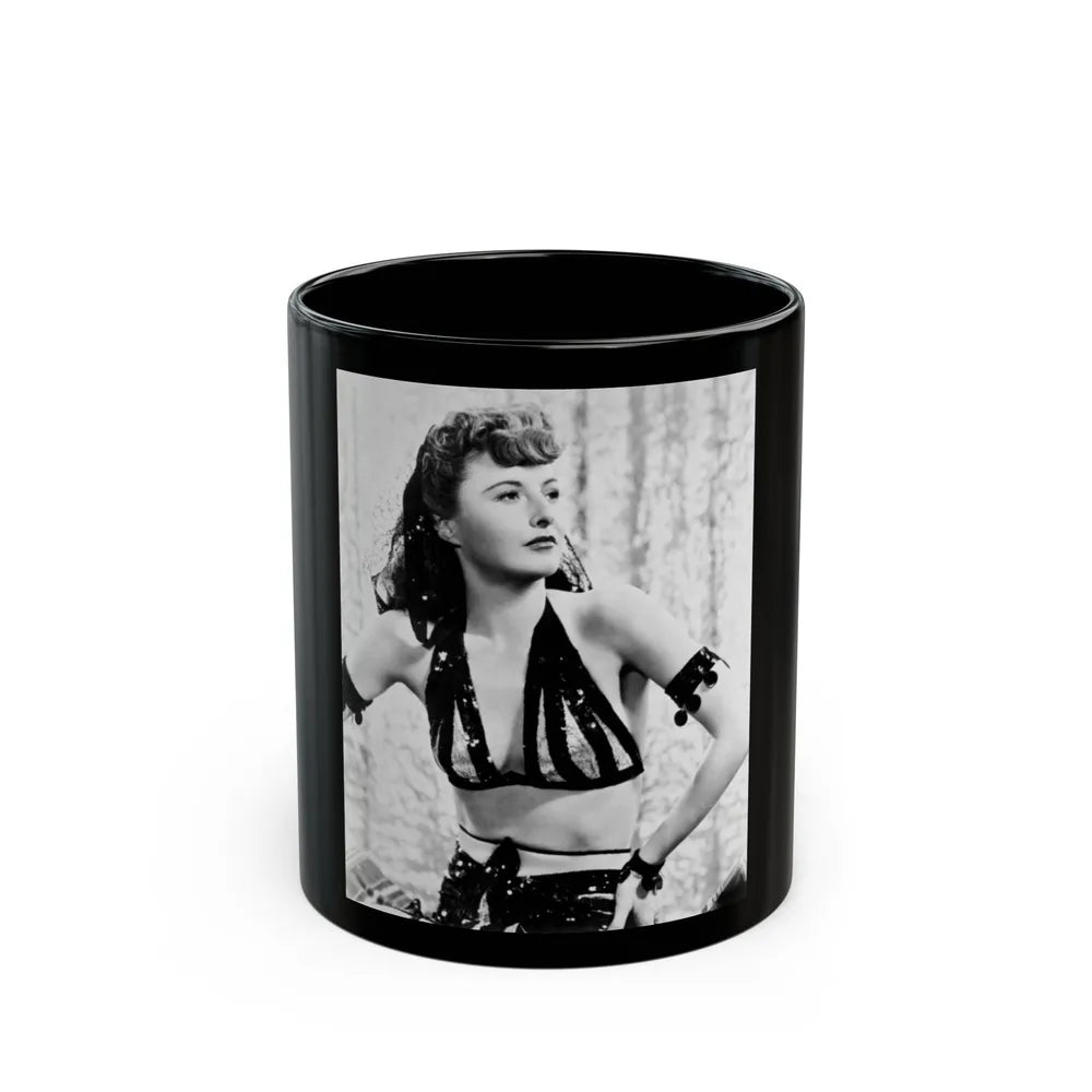 Barbara Stanwyck #158 (Vintage Female Icon) Black Coffee Mug-11oz-Go Mug Yourself