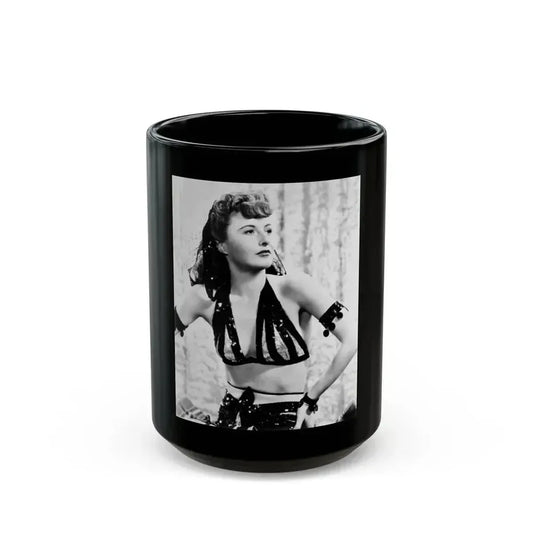 Barbara Stanwyck #158 (Vintage Female Icon) Black Coffee Mug 15oz - Go Mug Yourself