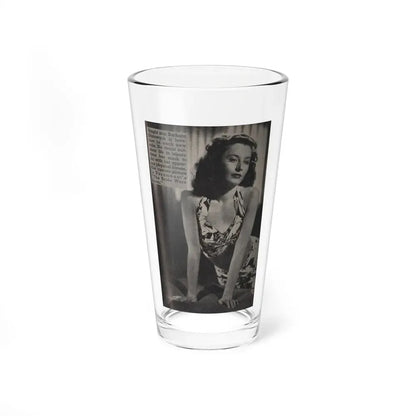 Barbara Stanwyck #162 - Physical Culture Pocket Mag. '46 - 1 B&W Photo (Vintage Female Icon) Pint Glass 16oz 16oz - Go Mug Yourself