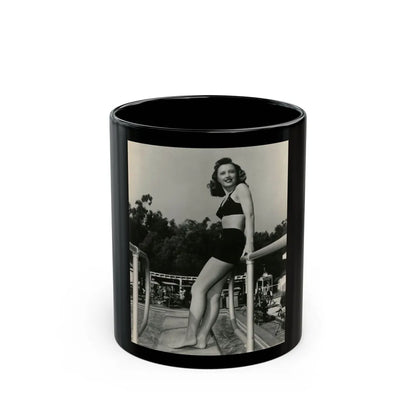 Barbara Stanwyck #163 (Vintage Female Icon) Black Coffee Mug-11oz-Go Mug Yourself