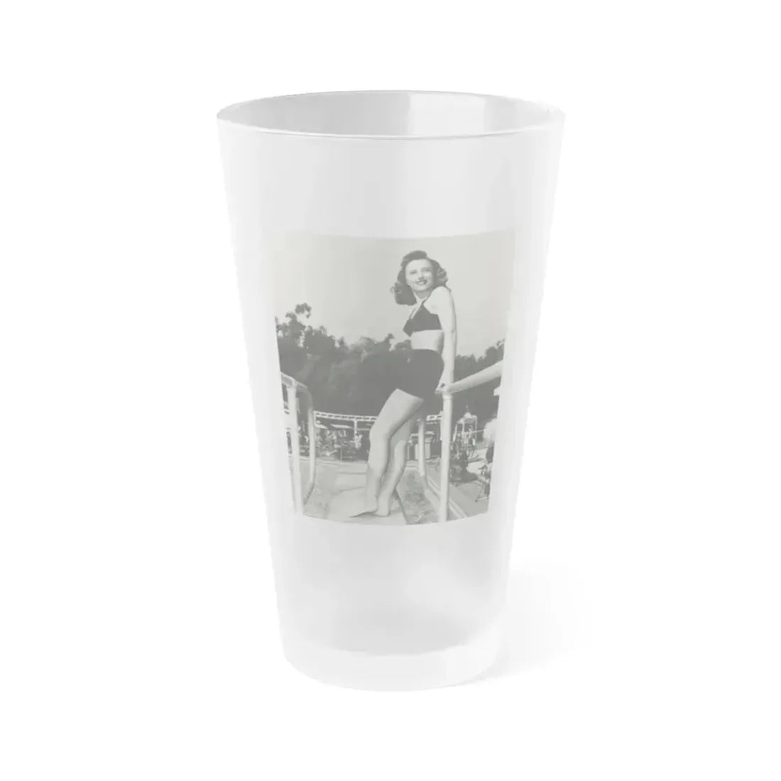 Barbara Stanwyck #163 (Vintage Female Icon) Frosted Pint Glass 16oz 16oz Frosted - Go Mug Yourself