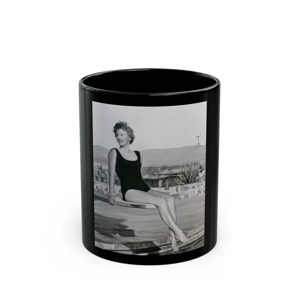 Barbara Stanwyck #164 (Vintage Female Icon) Black Coffee Mug-11oz-Go Mug Yourself