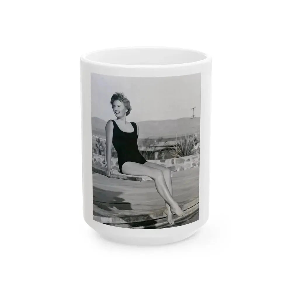 Barbara Stanwyck #164 (Vintage Female Icon) White Coffee Mug 15oz - Go Mug Yourself