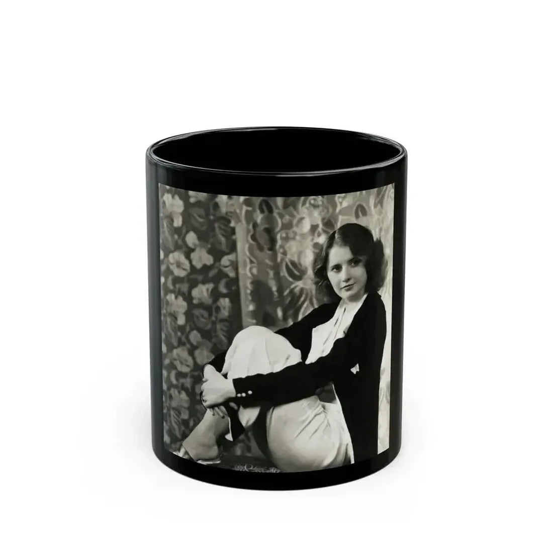 Barbara Stanwyck #165 (Vintage Female Icon) Black Coffee Mug 11oz - Go Mug Yourself