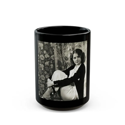 Barbara Stanwyck #165 (Vintage Female Icon) Black Coffee Mug-15oz-Go Mug Yourself