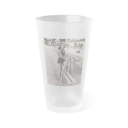 Barbara Stanwyck #167 (Vintage Female Icon) Frosted Pint Glass 16oz 16oz Frosted - Go Mug Yourself
