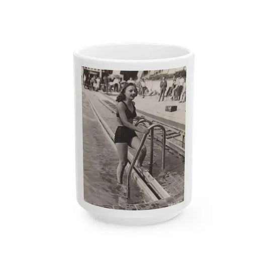 Barbara Stanwyck #167 (Vintage Female Icon) White Coffee Mug 15oz - Go Mug Yourself