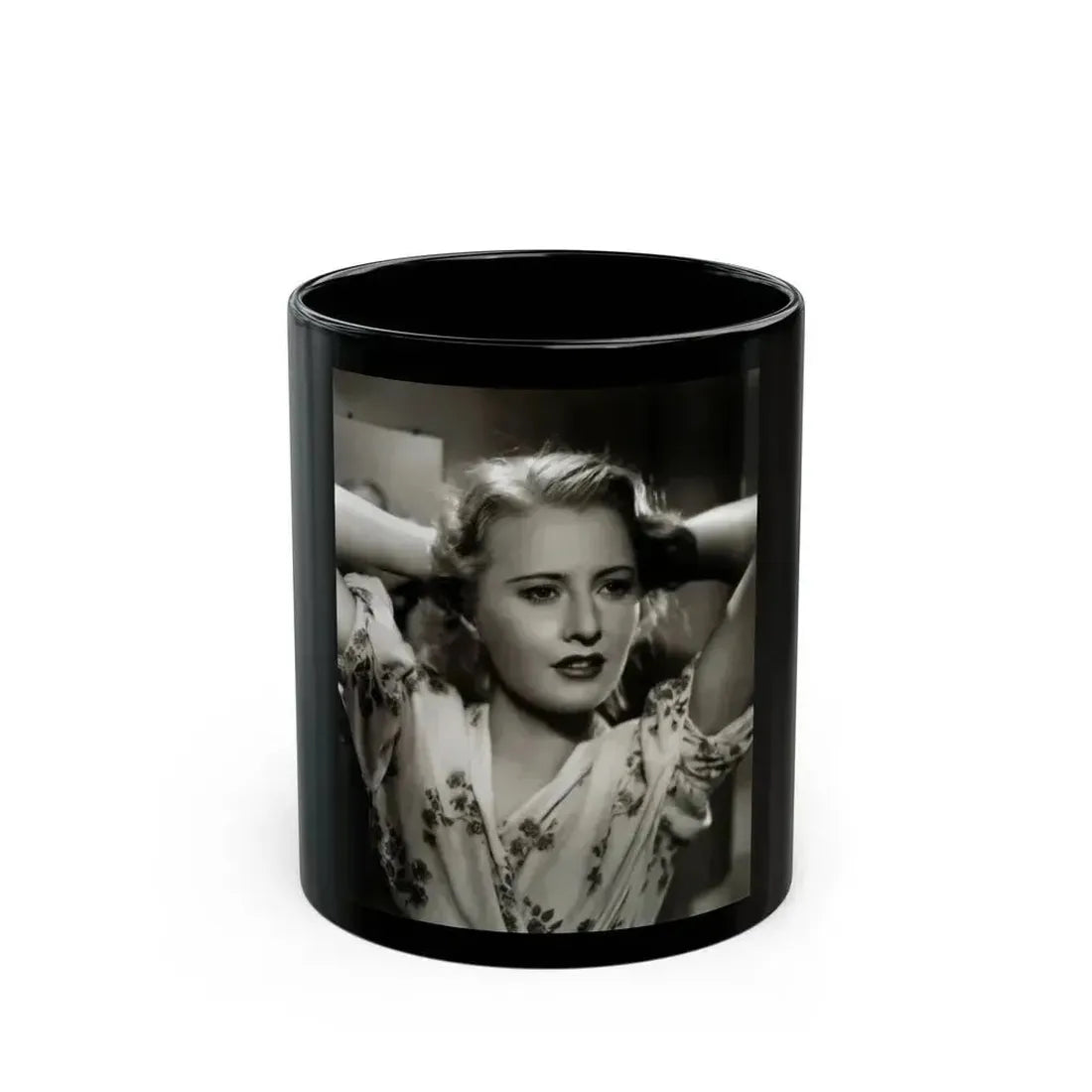 Barbara Stanwyck #176 (Vintage Female Icon) Black Coffee Mug 11oz - Go Mug Yourself
