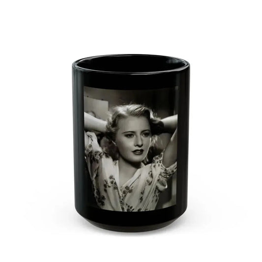 Barbara Stanwyck #176 (Vintage Female Icon) Black Coffee Mug 15oz - Go Mug Yourself