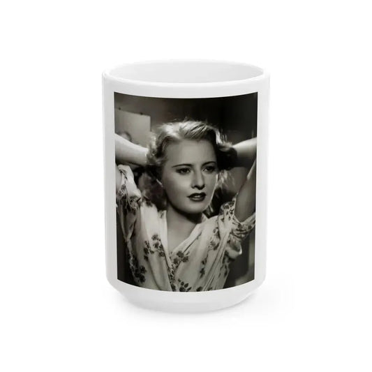 Barbara Stanwyck #176 (Vintage Female Icon) White Coffee Mug 15oz - Go Mug Yourself