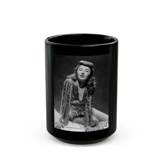 Barbara Stanwyck #177 (Vintage Female Icon) Black Coffee Mug 15oz - Go Mug Yourself