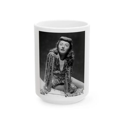 Barbara Stanwyck #177 (Vintage Female Icon) White Coffee Mug 15oz - Go Mug Yourself
